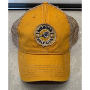 BIGHORN GOLF CLUB 1991 -  Ahead Trucker Golf Hat - Men's Adjustable - Yellow